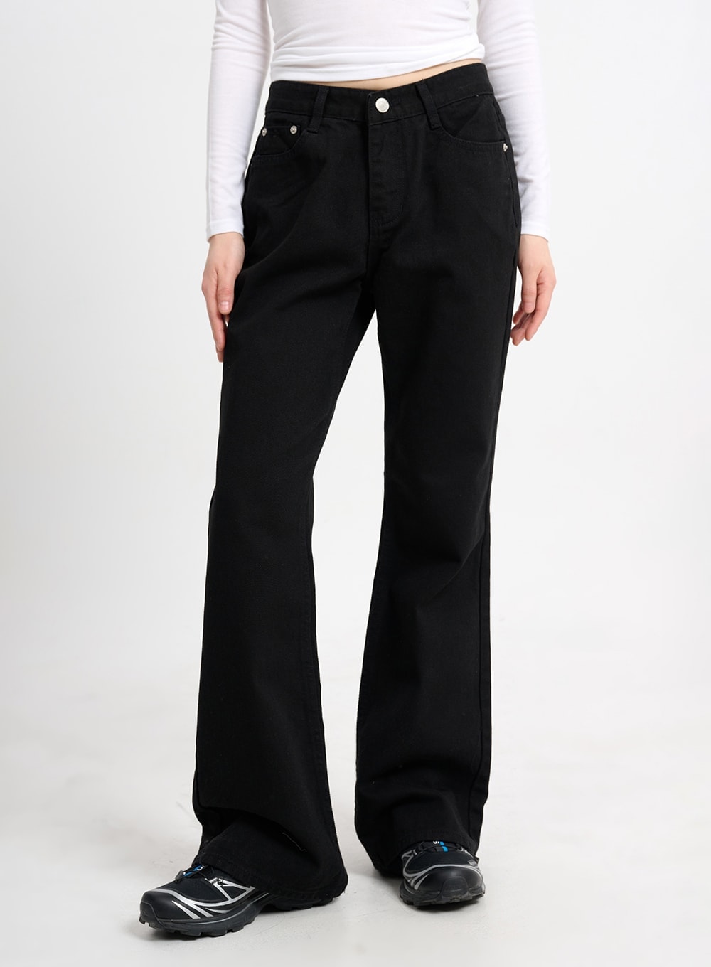 Solid Cotton Straight Pants CM415