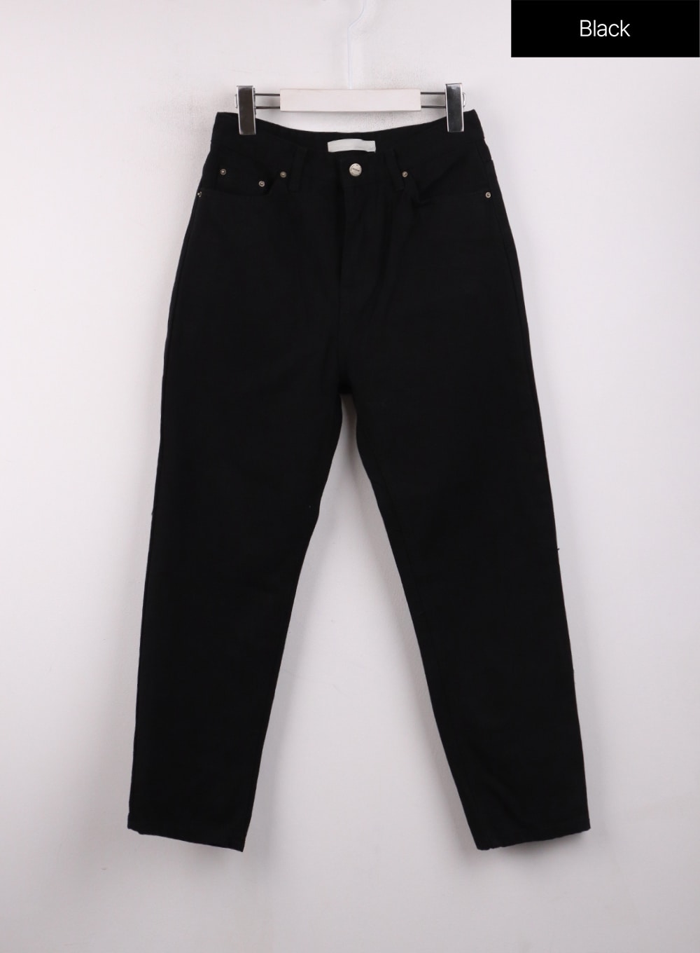 Solid Cotton Straight Pants OJ429