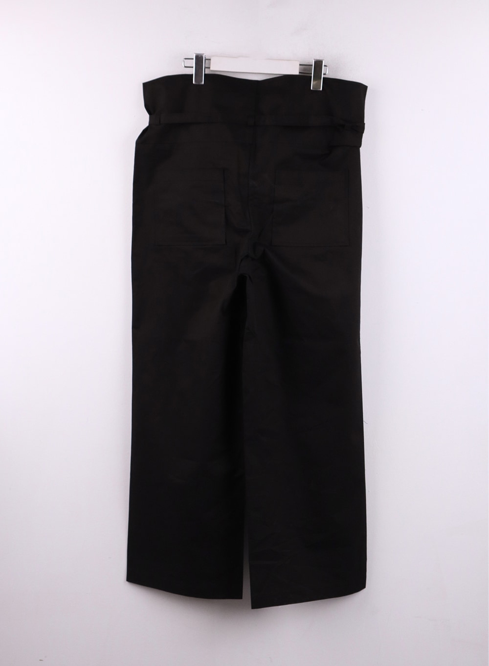 Solid Detail Waist Straight Pants CF406