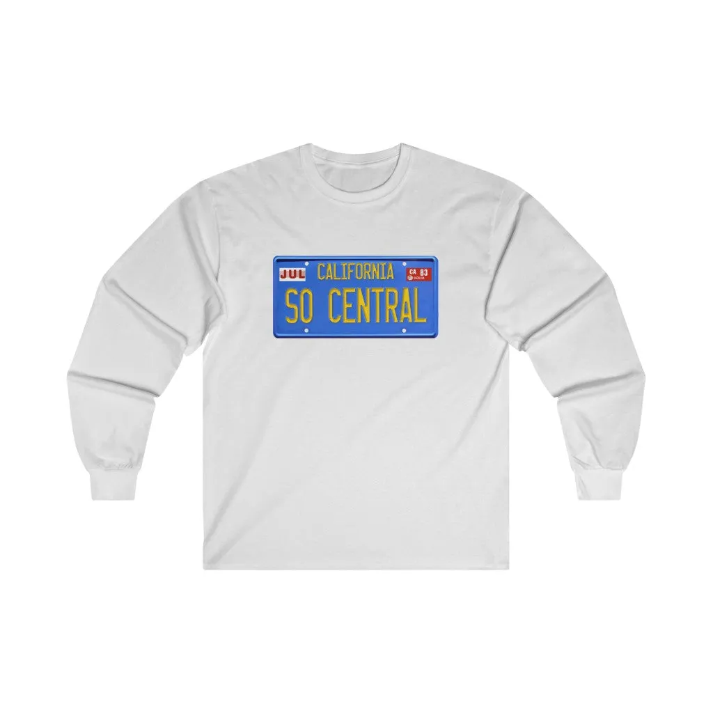 South Central Man / Girl Blue Vintage South Central License Plate Long Sleeve Tee