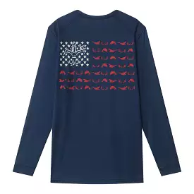 Sportsman Youth American Flag Performance Shirt