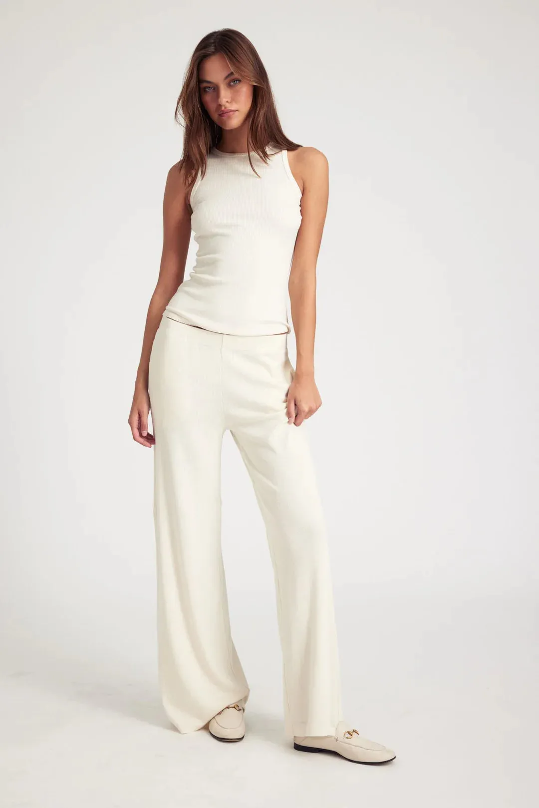 SPRWMN Rib Wide Leg Pants