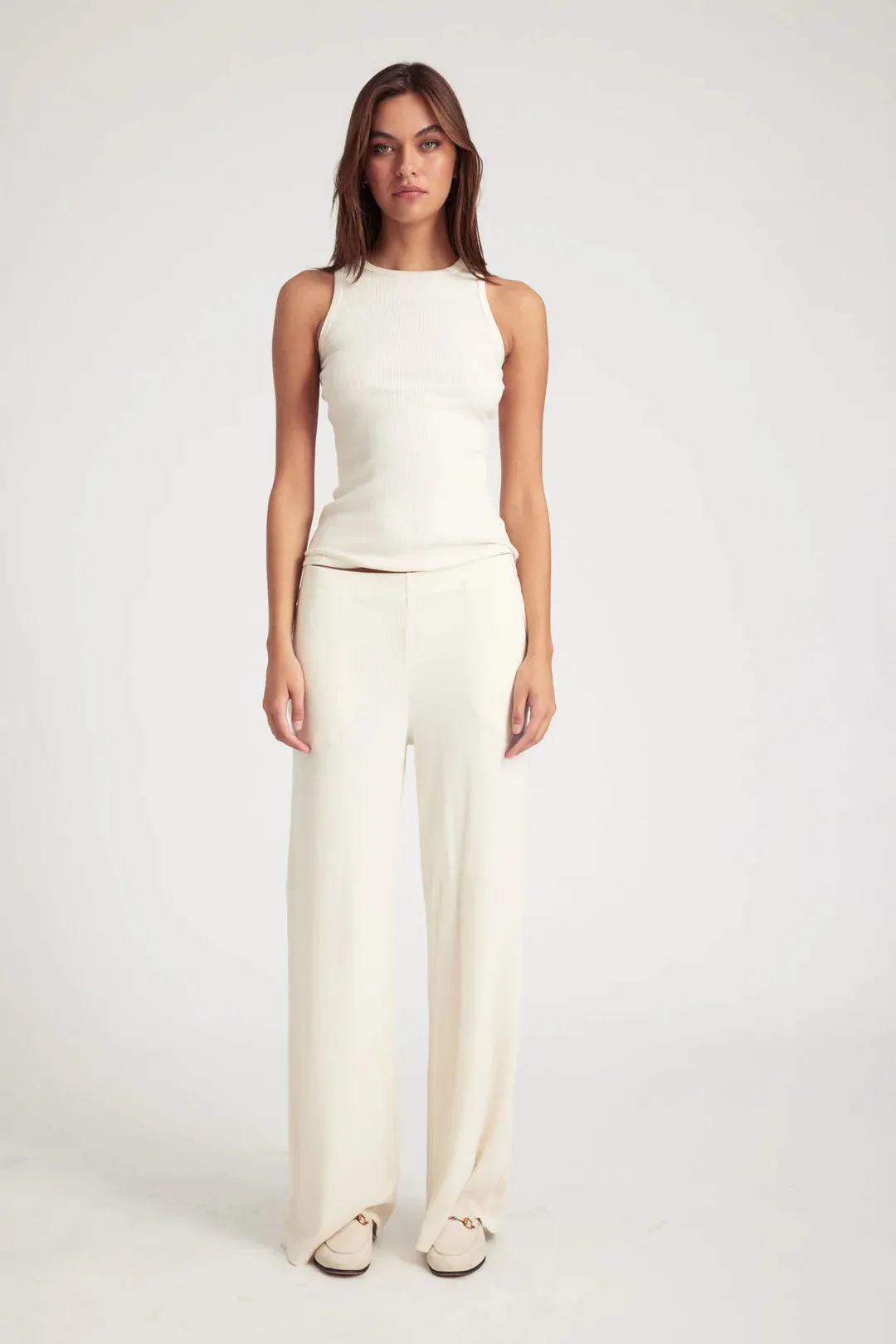 SPRWMN Rib Wide Leg Pants