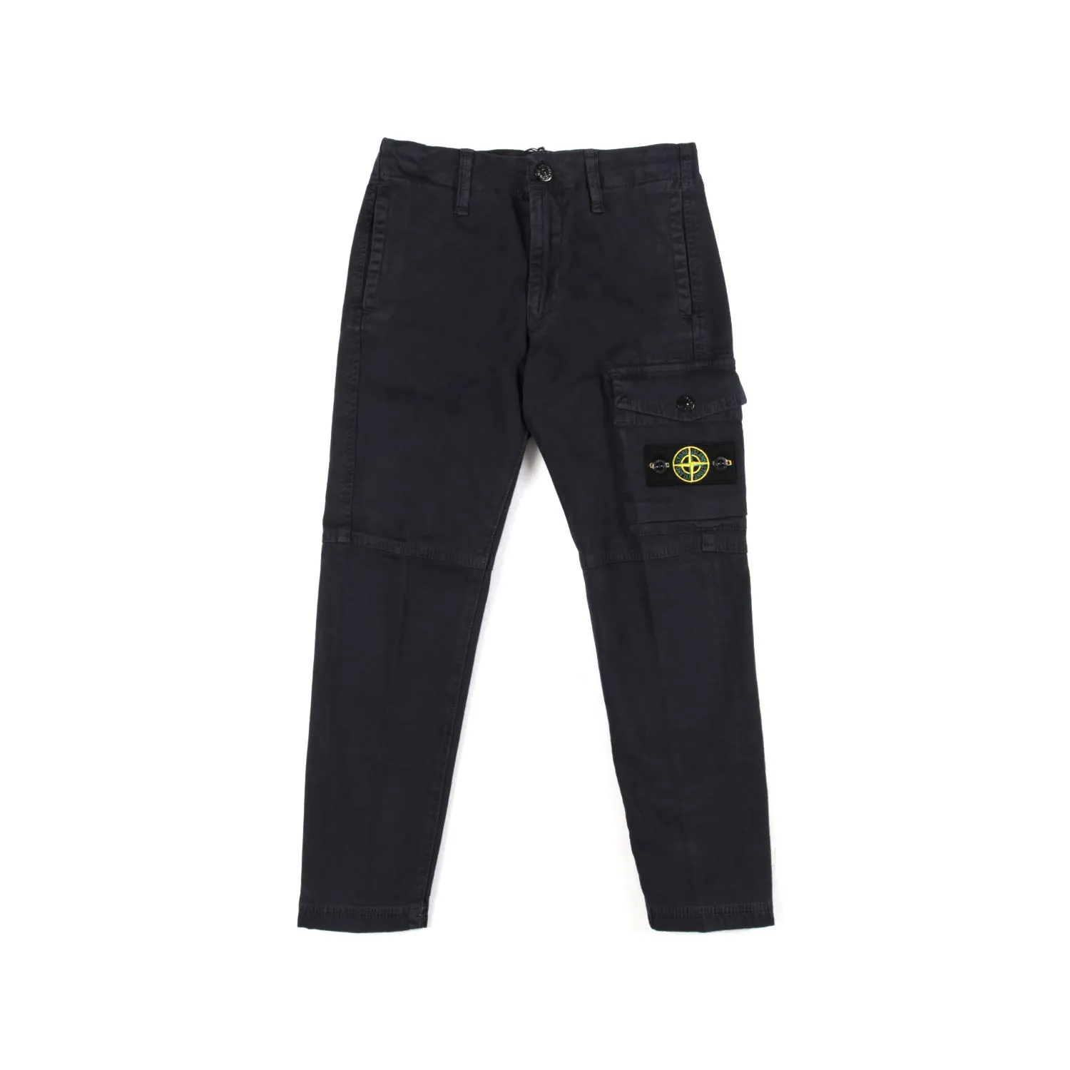 Stone Island Black Pants With Cargo Pocket For Children And Teen