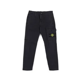 Stone Island Black Pants With Cargo Pocket For Children And Teen