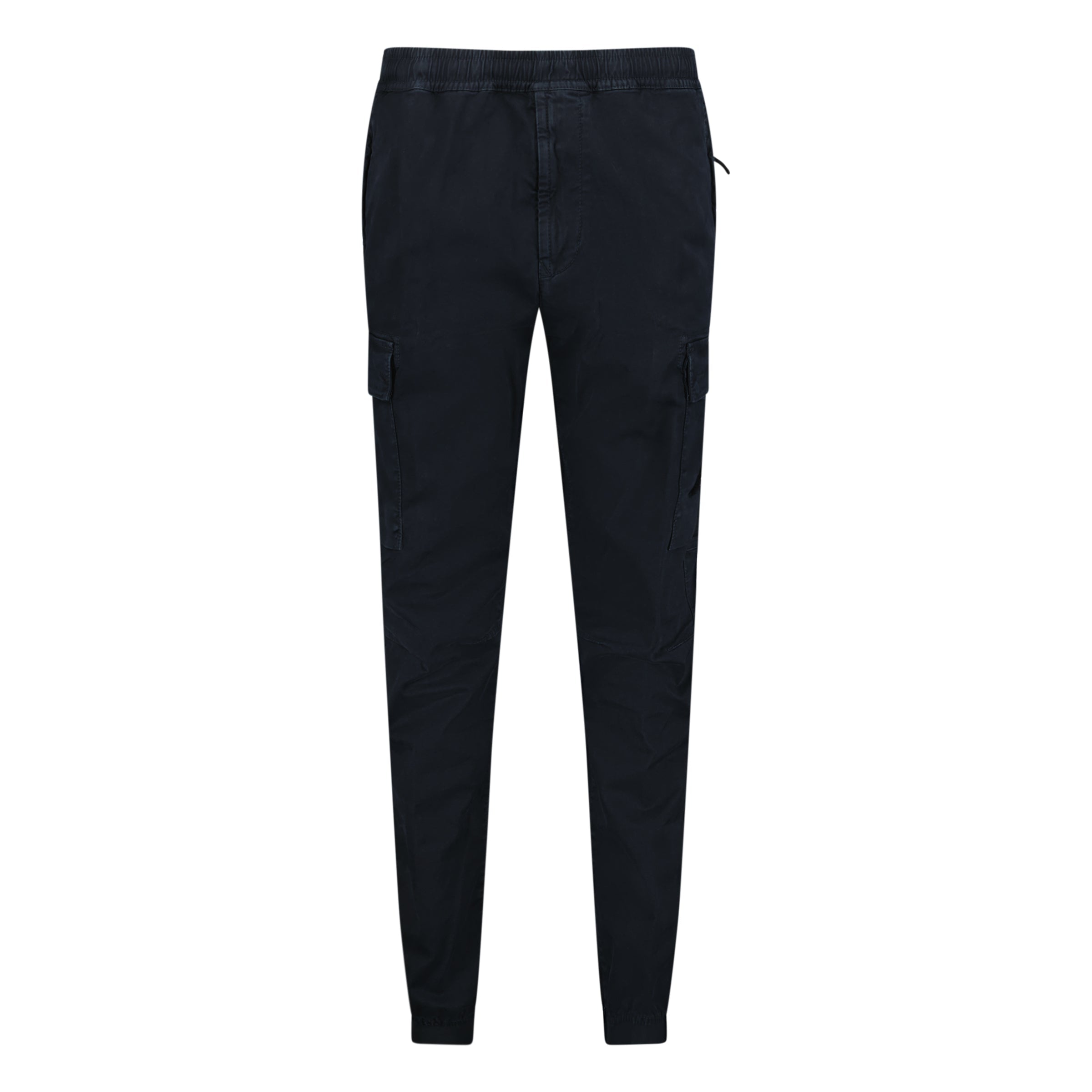 STONE ISLAND CARGO PANTS NAVY BLUE - CUFFED BOTTOMS