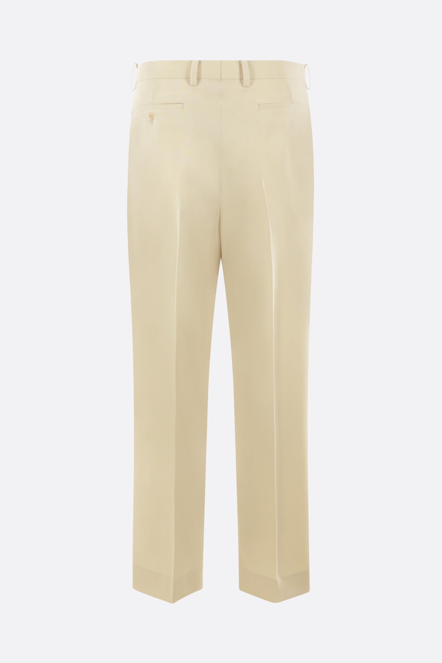 straight-leg wool pants