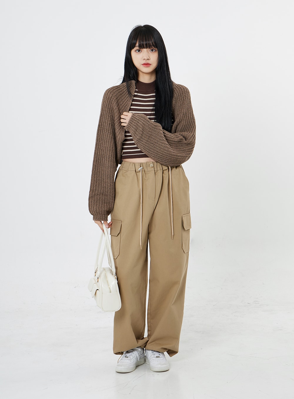 String Wide Cargo Pants OO17