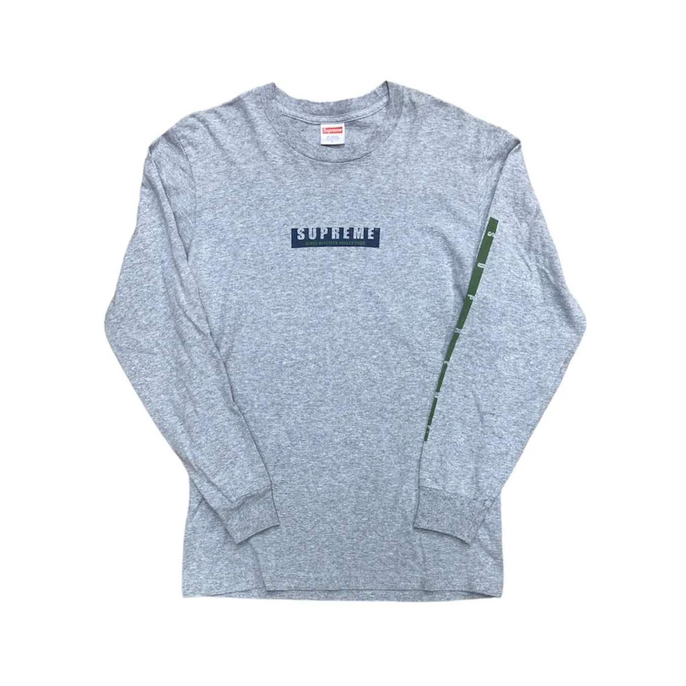 Supreme FW18 1994 Long Sleeve Grey Tshirt