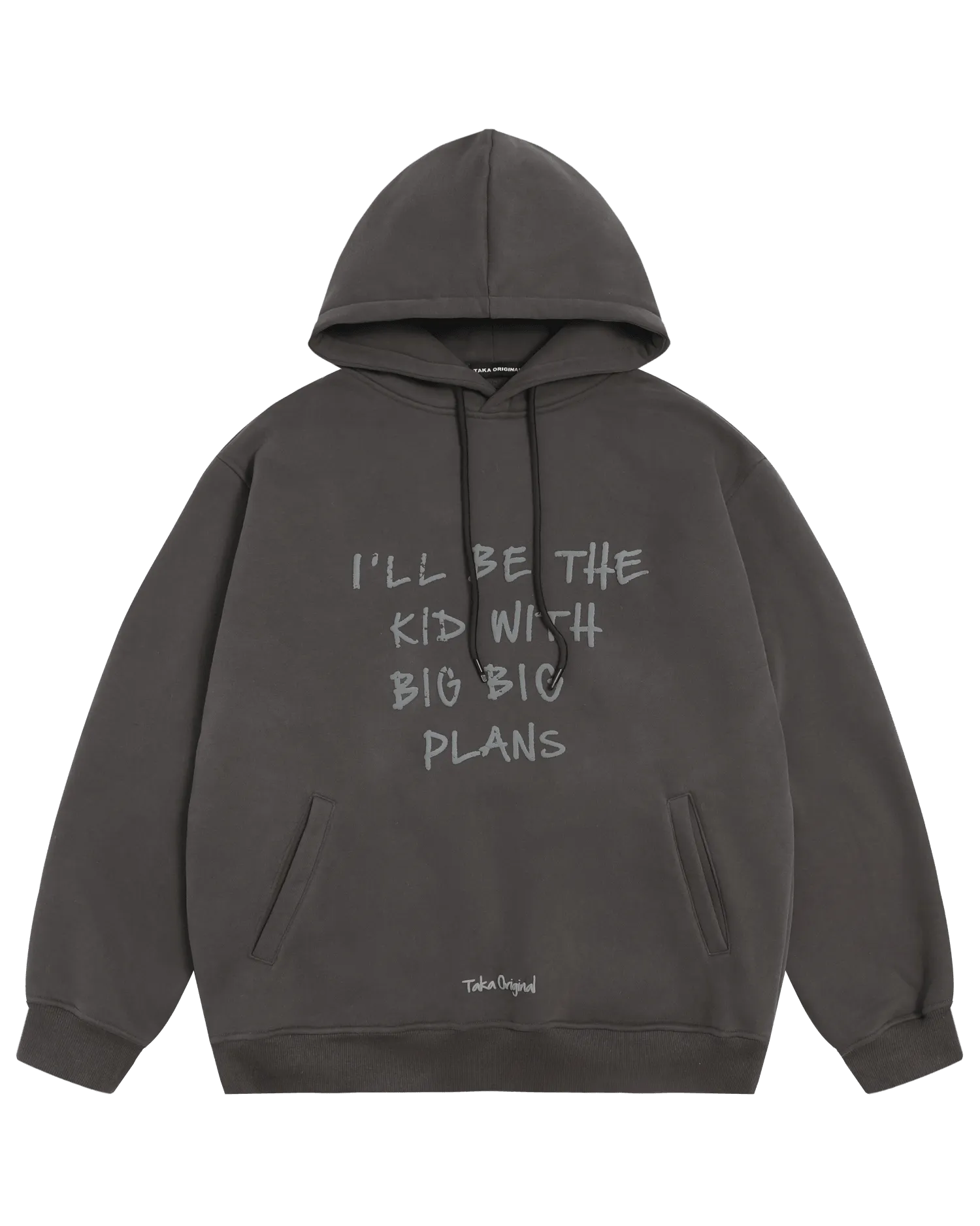 TAKA Original HOME collection big plan fleece hoodie dark grey