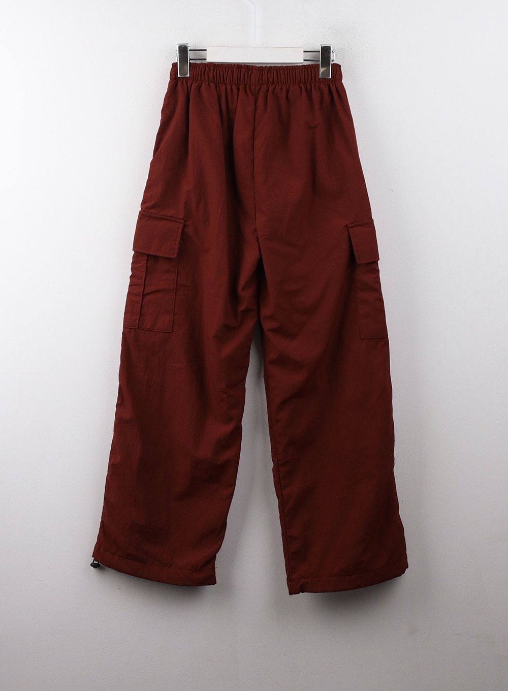 Terry Middle Waist Solid Pocket Cargo Pants (UNISEX) CD329