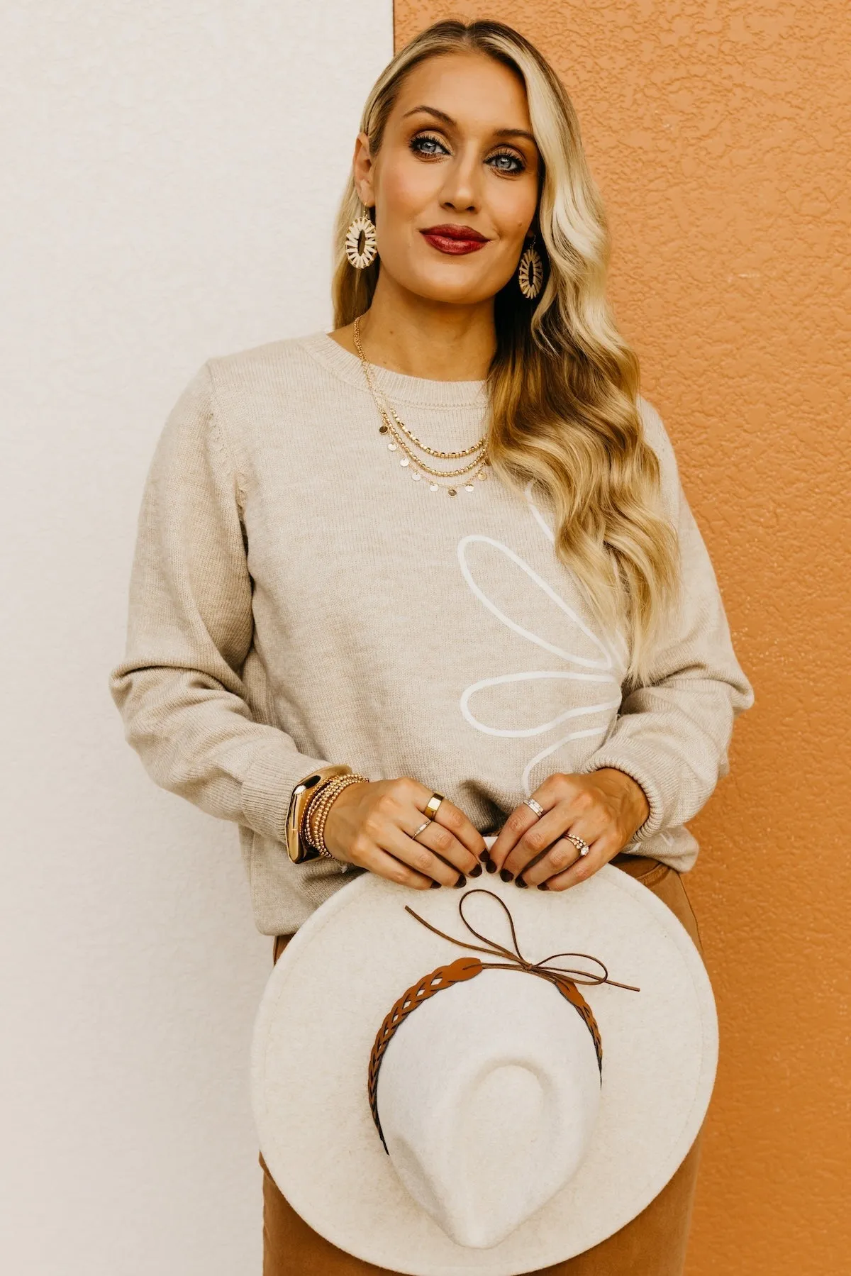 The Annalee Floral Outline Sweater