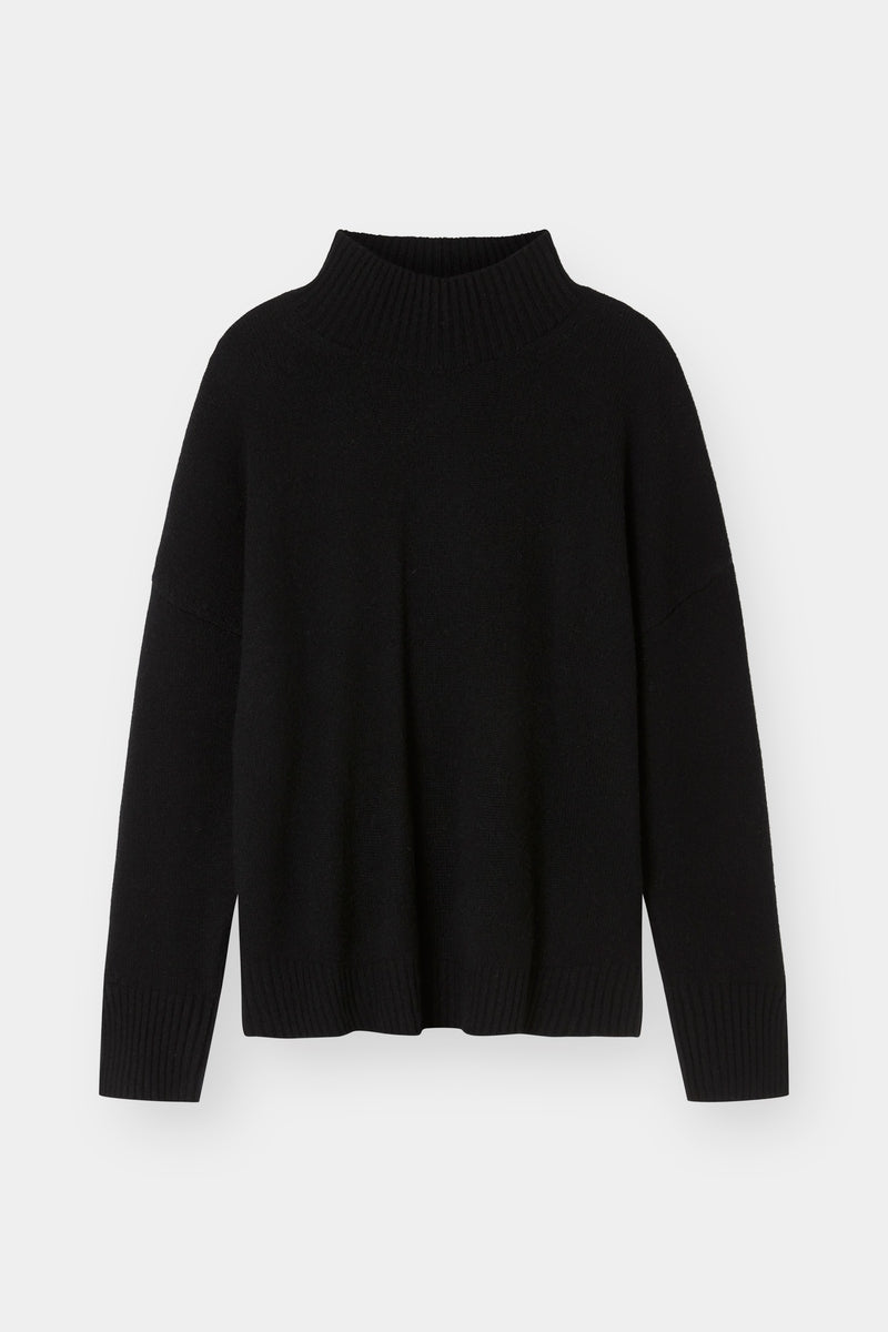 THE MOCK NECK - BLACK