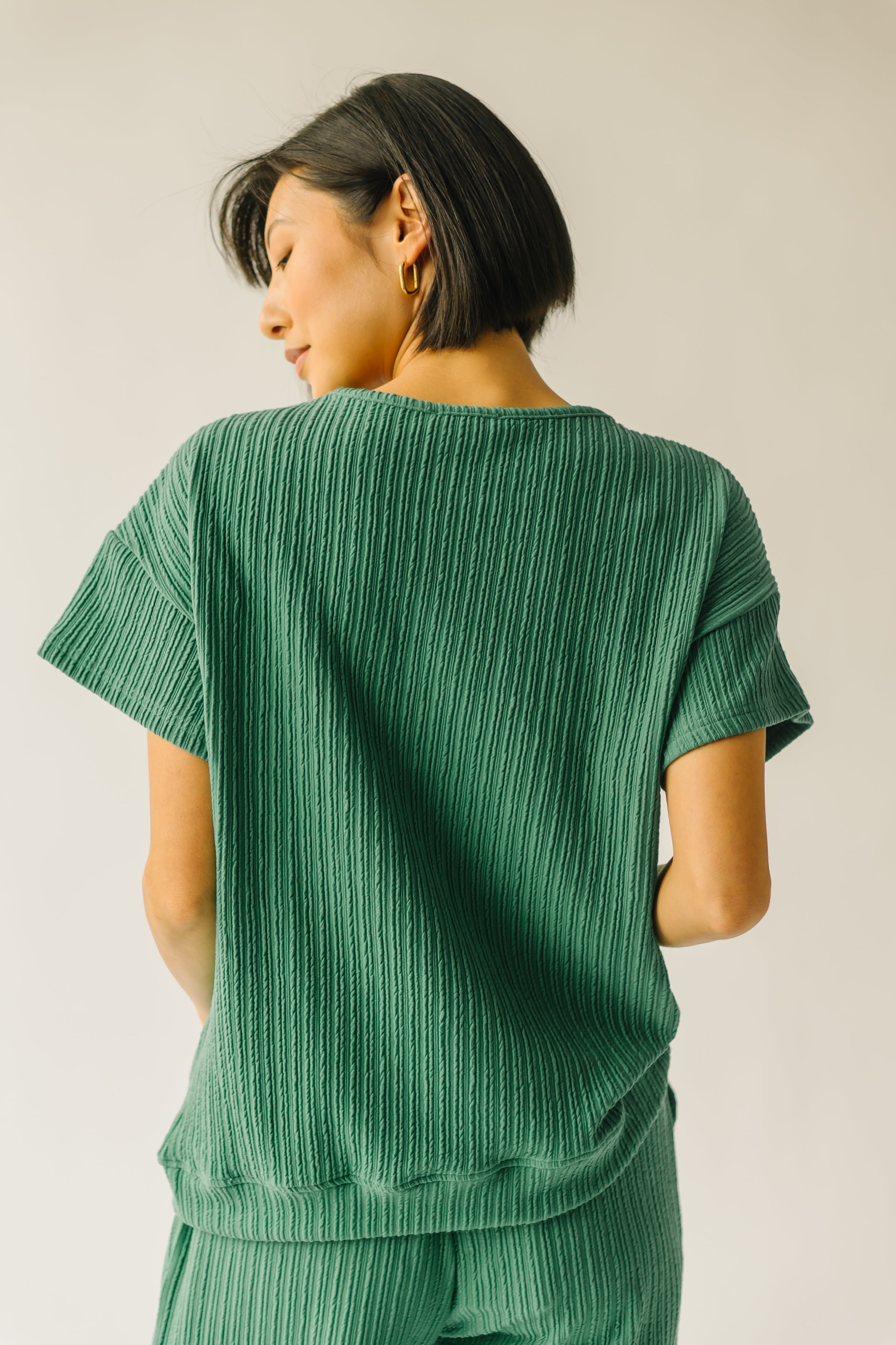 The Seyfried Ribbed Blouse in Green