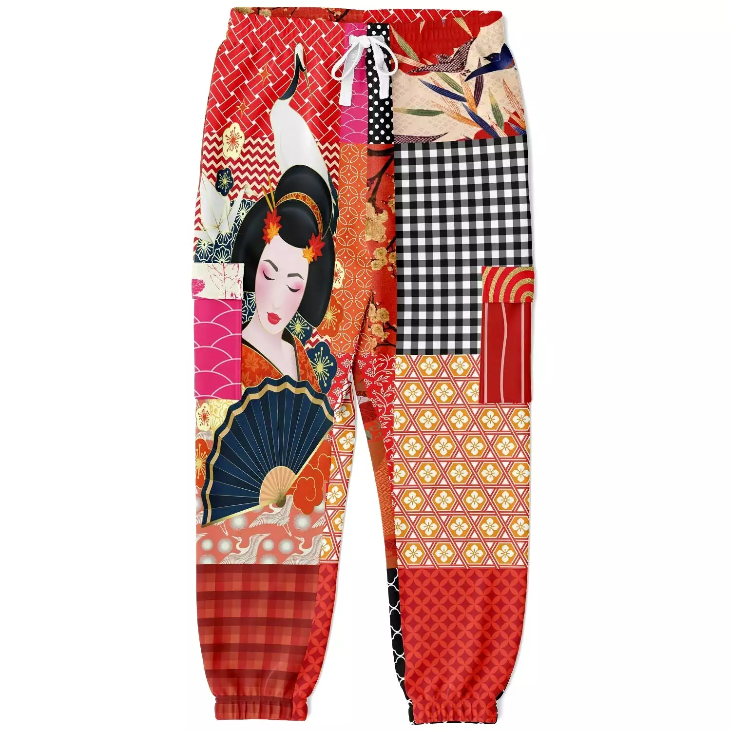 Tokyo Nights Japanese Print Unisex Eco-Poly Cargo Joggers