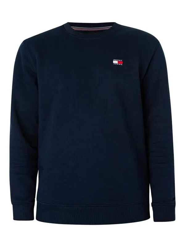 Tommy Jeans Regular Badge Sweatshirt - Dark Night Navy