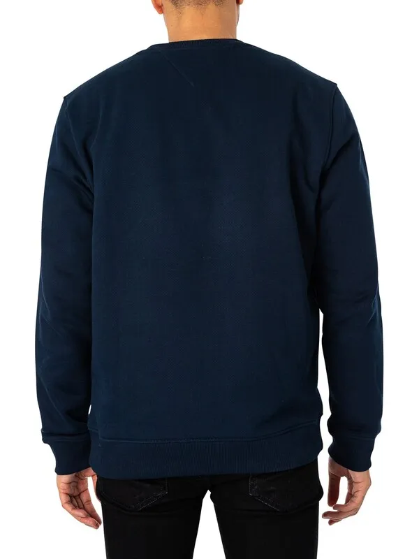 Tommy Jeans Regular Badge Sweatshirt - Dark Night Navy