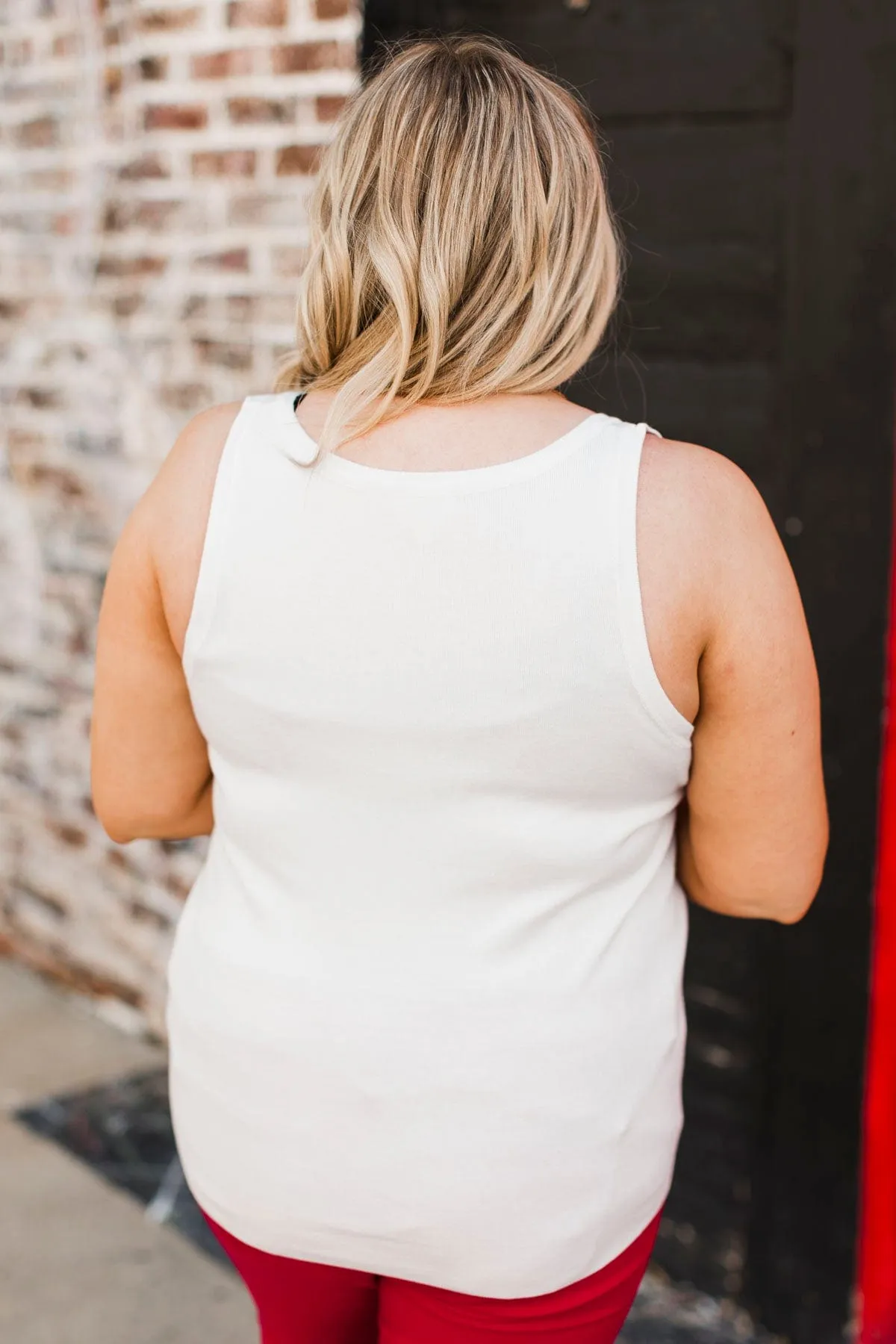 Undeniably Perfect Ribbed Tank Top- Off-White