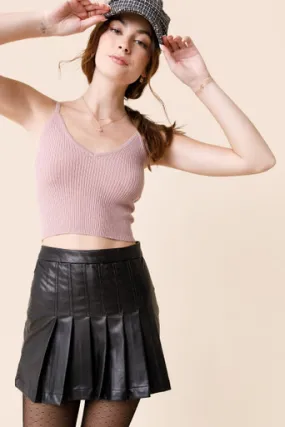 Ursula Ribbed Sweater Crop Top