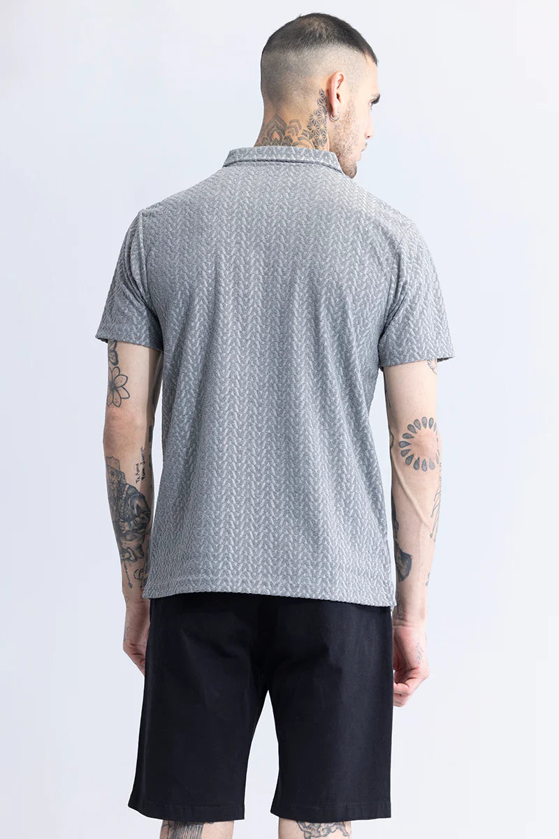 verti-zip grey t- shirt