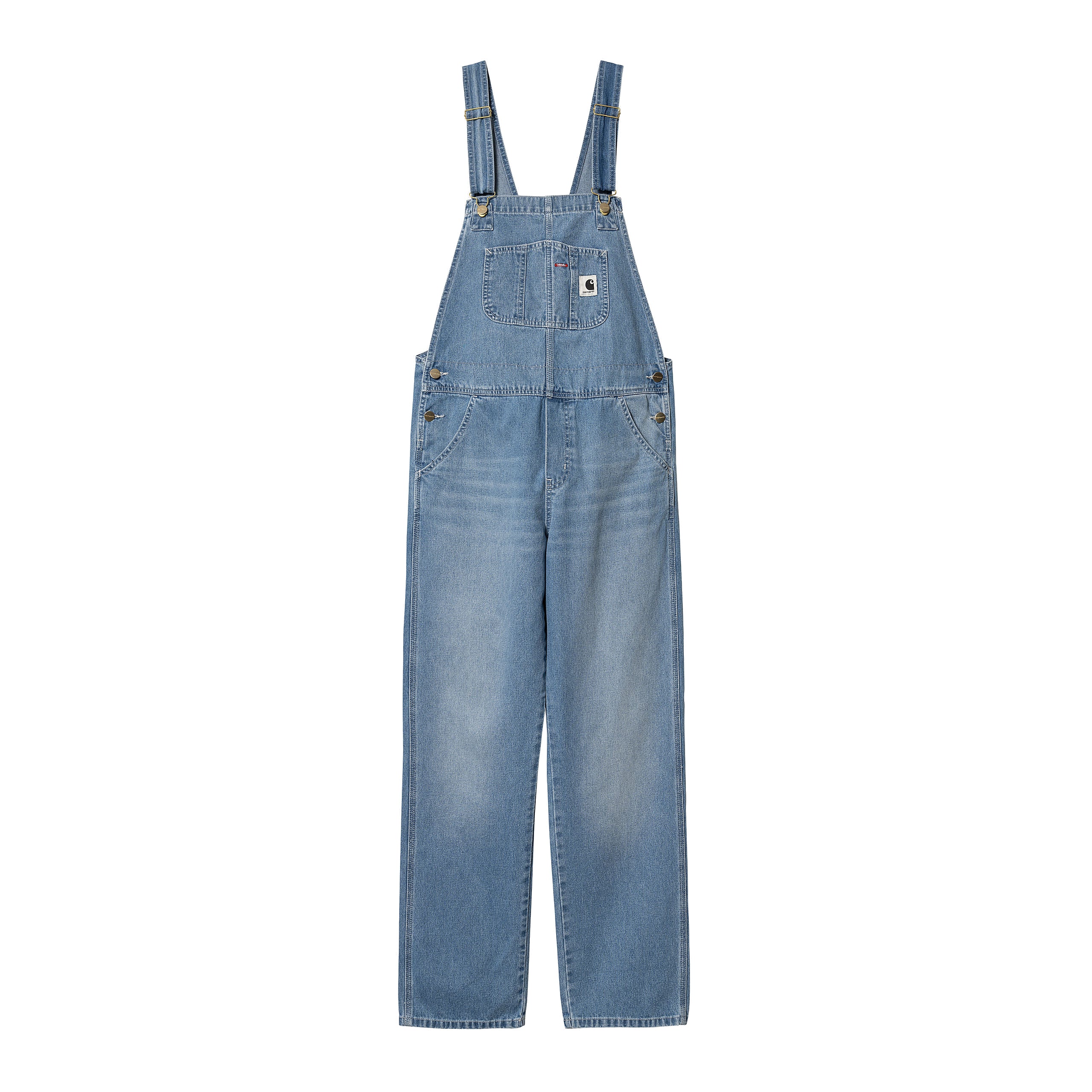 W' BIB OVERALL STRAIGHT BLUE LIGHT TRUE WASHED