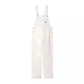 W' BIB OVERALL STRAIGHT OFF-WHITE RINSED