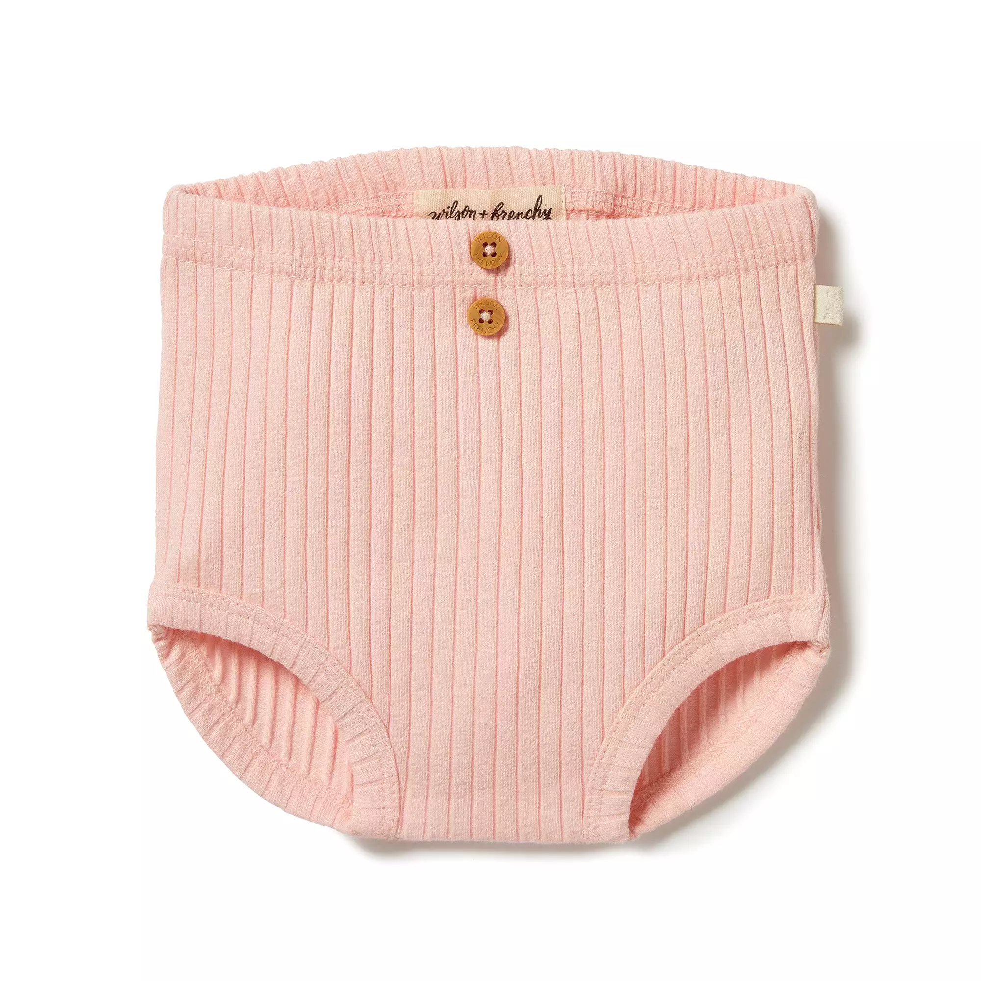 Wilson & Frenchy Organic Rib Nappy Pant - Blush