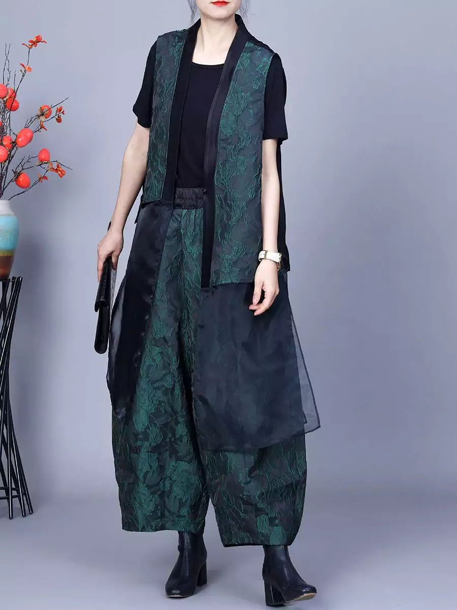 Women Vintage Flower Print Spring Loose Harem Pants PA1018