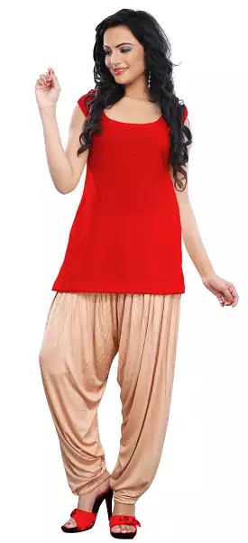 Womens Baggy Pants Harem Patiala Bollywood Fashion India (Sand)