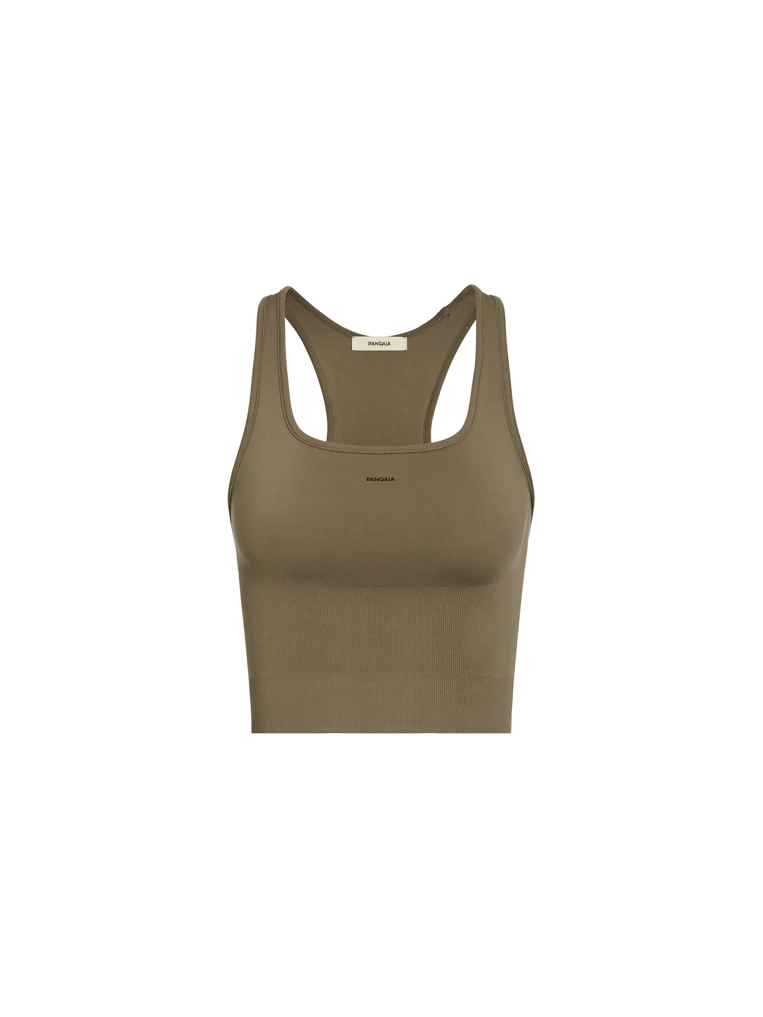 Women's Plant-Stretch Compressive Ribbed Tank Top—soil brown