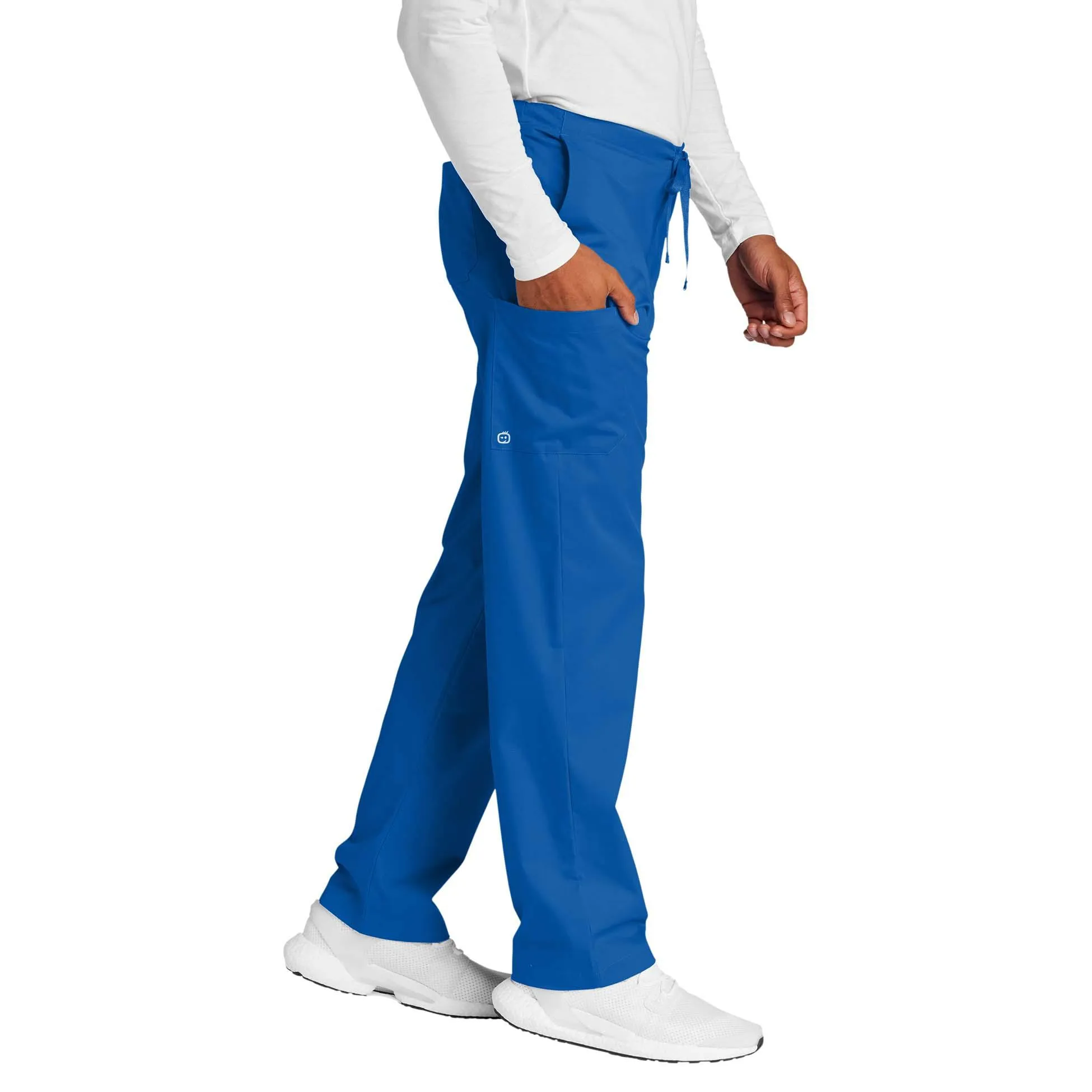 WonderWink WW3150 Unisex WorkFlex Cargo Pocket Scrub Pants - Royal