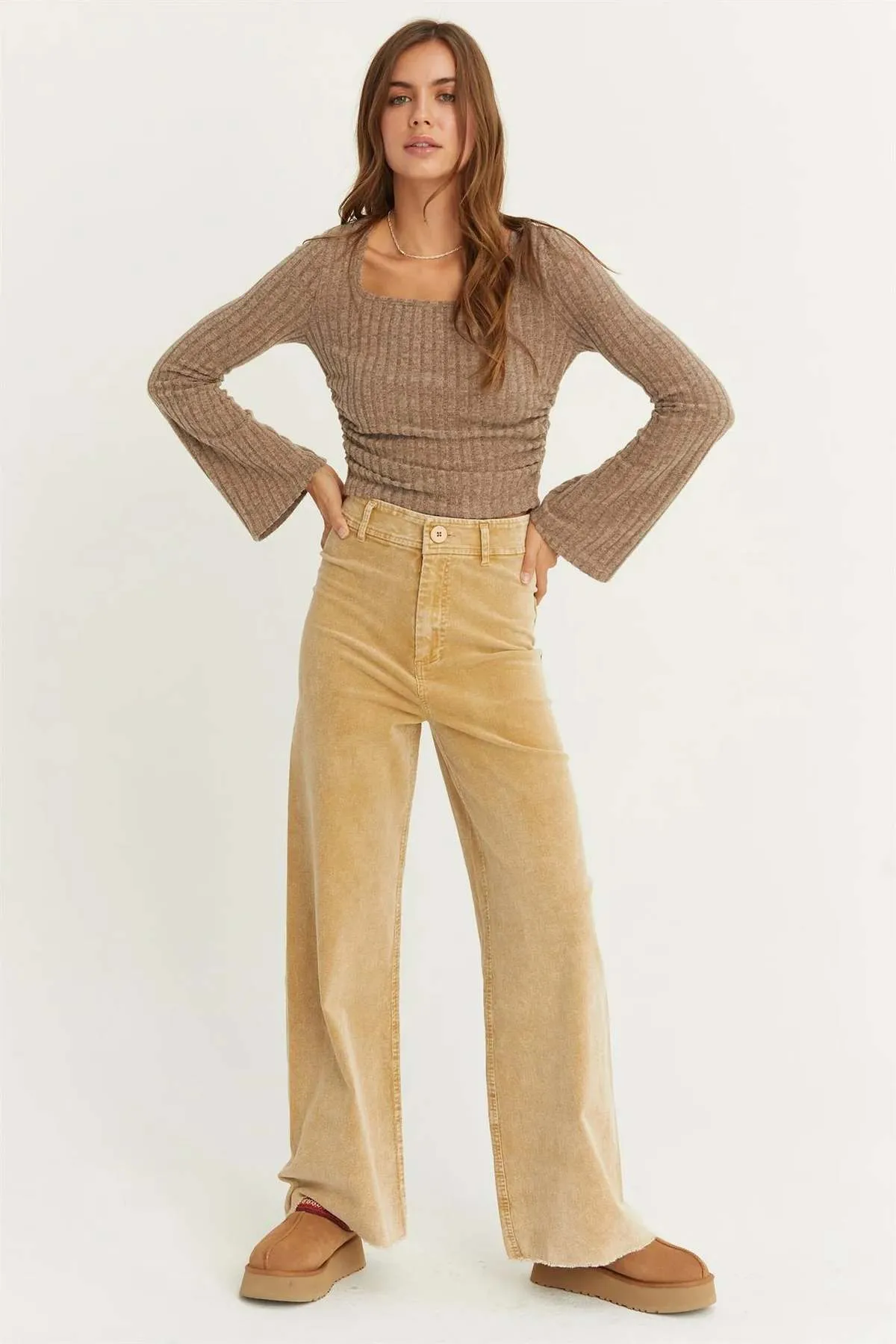 Wren Ribbed Sweater Top