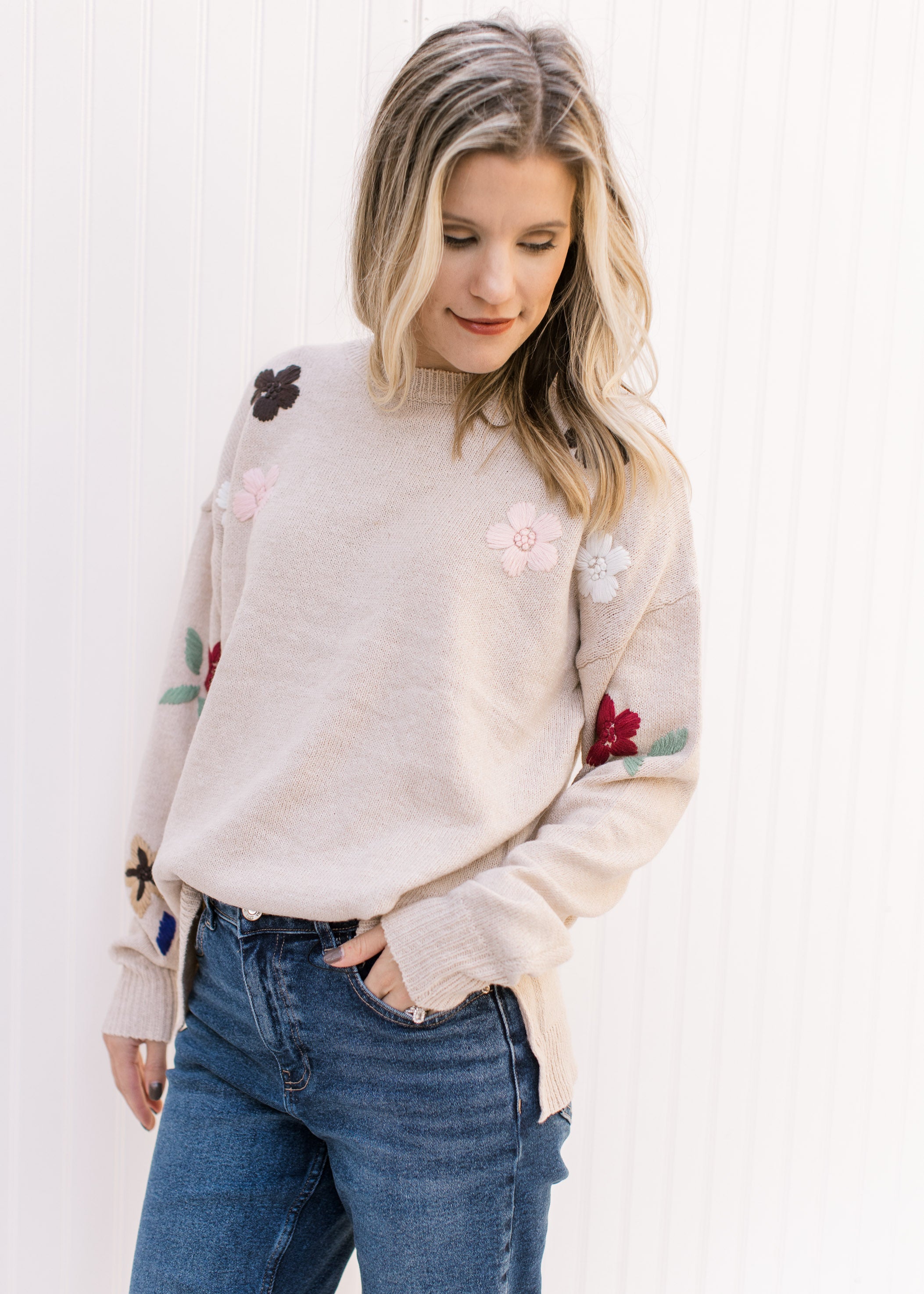 X Flower Pop Sweater